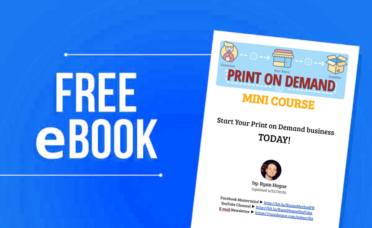 Dropshipped Print on Demand mini course ebook