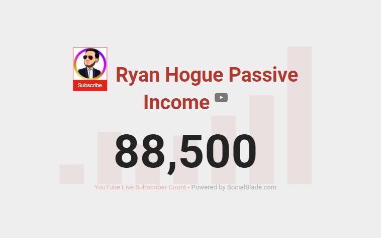 December 2021 YouTube Subscriber Count: Ryan Hogue Passive Income