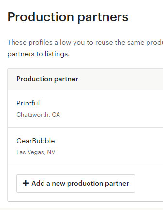 Etsy add production partner