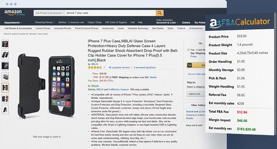 Amazon FBA calculator