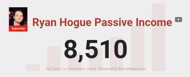 February 2020 YouTube Subscriber Count: Ryan Hogue Passive Income