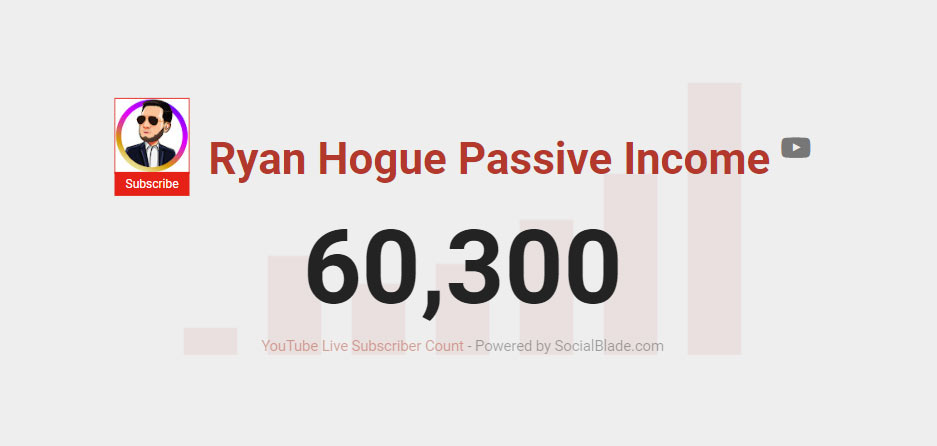 February 2021 YouTube Subscriber Count: Ryan Hogue Passive Income