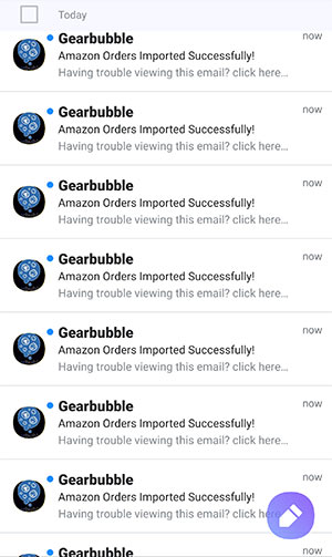 email inbox flooded with gearbubble daily sales downloaded