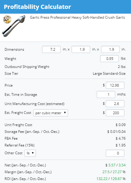 helium 10 profitability calculator