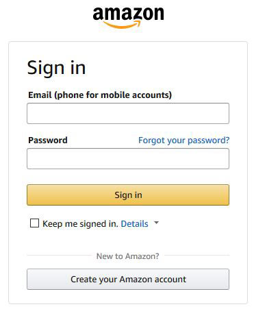 if necessary sign into your amazon account