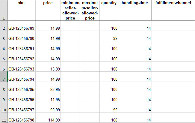 example of filled out inventory report