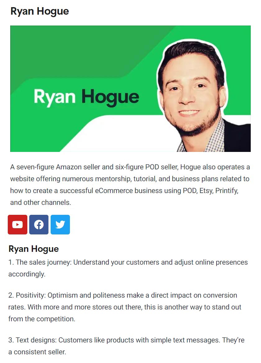Ryan Hogue featured on Printify in 2021