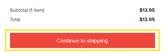 click continue to shipping button