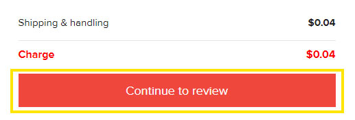 click the continue to review button