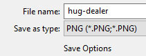 saving as png from photoshop