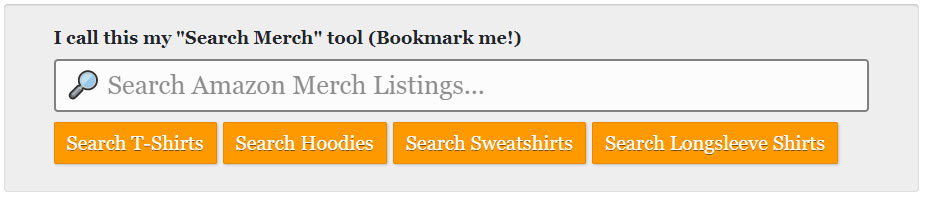 click to use the search merch tool