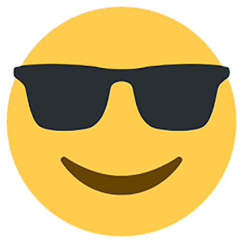 smiley face with sunglasses emoji